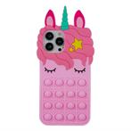 Pop-It Unicorn iPhone hoesje - Roze siliconen eenhoorn case, Telecommunicatie, Mobiele telefoons | Hoesjes en Frontjes | Apple iPhone