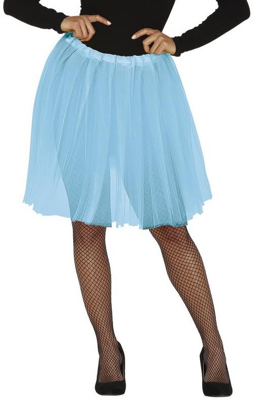 Lichtblauwe Tutu Dames 60cm, Hobby en Vrije tijd, Feestartikelen, Nieuw, Verzenden