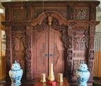Handgesneden teakhout wand Java bieden vanaf € 1750, Antiek en Kunst, Kunst | Niet-Westerse kunst, Ophalen