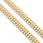 Gouden Franse gourmet schakel ketting | 44,5 cm, Sieraden, Tassen en Uiterlijk, Kettingen, Ophalen of Verzenden, Gebruikt, Overige kleuren