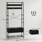 TRUUSK Garderoberek, Kledingrek Met Schoenenrek, 2 Stoffen L, Huis en Inrichting, Woonaccessoires | Kapstokken, Verzenden, Nieuw