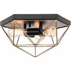 TooLight Plafondlamp - Drie Lichtpunten - Zwart/Goud - El..., Ophalen of Verzenden, Nieuw