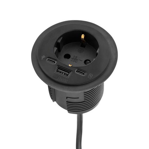 Spot - 1 stroomingang - 1 USB A+C ingang - Zwart, Zakelijke goederen, Kantoor en Winkelinrichting | Kantoormeubilair en Inrichting