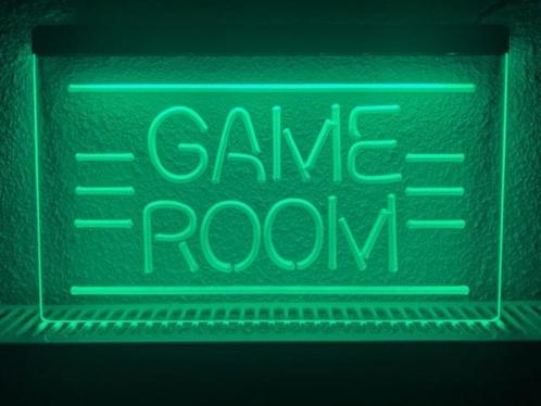 Game room neon bord lamp LED  verlichting reclame lichtbak *, Huis en Inrichting, Lampen | Overige, Nieuw, Verzenden