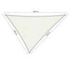 Premium schaduwdoek 3x3.5x4m driehoek waterdoorlatend Ar..., Nieuw
