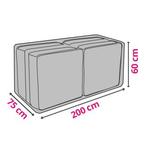 Tuinkussenhoes | Perel | 200 x 75 x 60 cm (PP, Grijs), Tuin en Terras, Tuinmeubel-accessoires, Verzenden, Nieuw