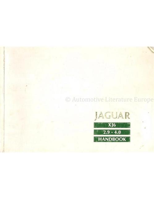 1988 JAGUAR XJ6 INSTRUCTIEBOEKJE ENGELS, Auto diversen, Handleidingen en Instructieboekjes