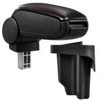 Armsteun BMW E46 1998-2007 kunstleer zwart rood stiksel, Verzenden, Nieuw