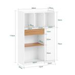 2dekans | SoBuy STR11-WN compacte witte boekenkast met lade, Huis en Inrichting, Kasten | Boekenkasten, Ophalen of Verzenden, Zo goed als nieuw