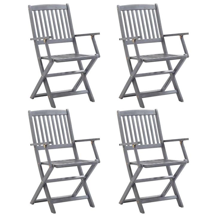 Acacia Houten Tuinstoelen 4-pk | Retourdeal | 40% Korting, Tuin en Terras, Tuinstoelen, Inklapbaar, Nieuw, Hout, Ophalen of Verzenden