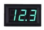 Inbouw voltmeter 0-300V DC Groen