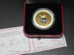 Gibraltar 1 Crown 1996 voetbal Em zilver Pp zilver, Postzegels en Munten, Verzenden