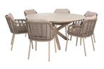 Taste Puglia/Prado 6-persoons ronde dining tuinset Ø160 cm., Tuin en Terras, Verzenden, Nieuw, Rvs, Tuinset