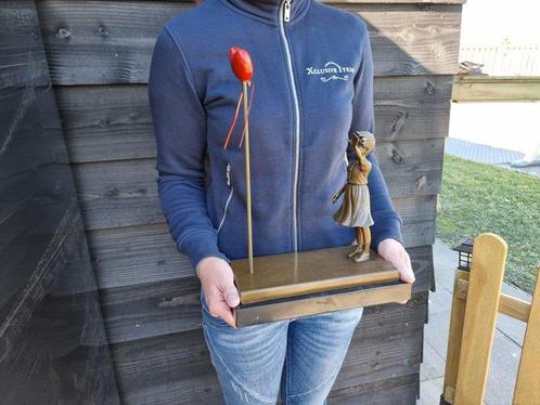Large, Balloon Girl - Beeld, Bronze - 37 cm - Brons, Marmer, Antiek en Kunst, Curiosa en Brocante