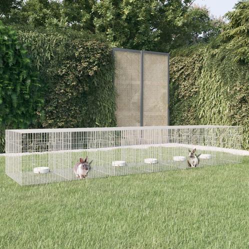 vidaXL Konijnenkooi met 6 panelen 327x79x54 cm, Dieren en Toebehoren, Knaagdieren en Konijnen | Hokken en Kooien, Nieuw, Verzenden