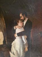 Edoardo Tofano (1838-1920), Seguace - Ritratto di Amanti, Antiek en Kunst