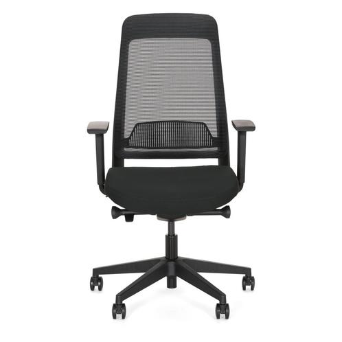 Arbonorm ergonomische bureaustoel Ledderra volledig zwart, Huis en Inrichting, Bureaus, Ophalen of Verzenden