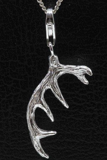 Zilveren Gewei groot hanger en/of bedel, Sieraden, Tassen en Uiterlijk, Bedels, Verzenden