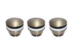 Veiling - 3x De Beer pop up plug 5/4x60mm brons, Nieuw