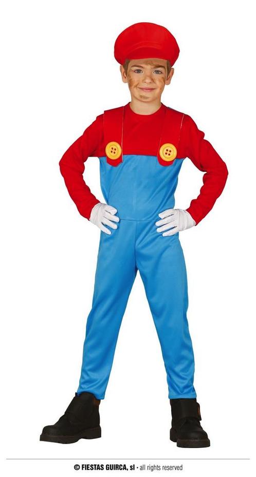 Monteur kostuum Mario Kind, Kleding | Heren, Carnavalskleding en Feestkleding, Nieuw, Ophalen of Verzenden