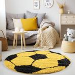 Rond Kindervloerkleed | Fun | Geel | 100x100 cm, Verzenden, Nieuw