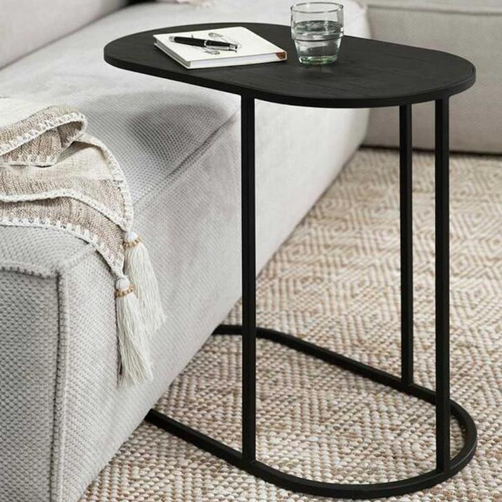 *WOONWINKEL* DTP Home Highlight Terra Laptoptafel Ovaal Zwar, Huis en Inrichting, Tafels | Bijzettafels, Nieuw, Verzenden