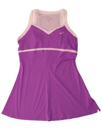 NIKE Womens Dri Fit Sleeveless Tennis Dress UK 18 XL Purple beschikbaar voor biedingen