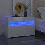 vidaXL Nachtkastjes 2 st LED-verlichting 60x35x40 cm, Minder dan 45 cm, Verzenden, Nieuw, Minder dan 55 cm
