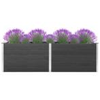 vidaXL Plantenbak verhoogd 200x50x91 cm HKC grijs, Tuin en Terras, Bloembakken en Plantenbakken, 100 cm of meer, Verzenden, Nieuw