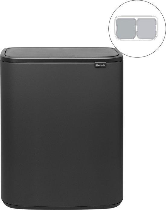 Brabantia Bo Touch Bin Prullenbak - 2 x 30 liter -, Huis en Inrichting, Woonaccessoires | Prullenbakken, Verzenden