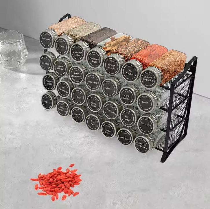 Kruidenrek 4-Laags – Met 28 Potjes, Labels en Organizer, Huis en Inrichting, Kasten | Wandmeubels, Nieuw, Verzenden