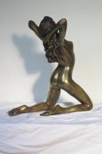 sculptuur, Bronzen naakte dame - 32 cm - Brons, Antiek en Kunst