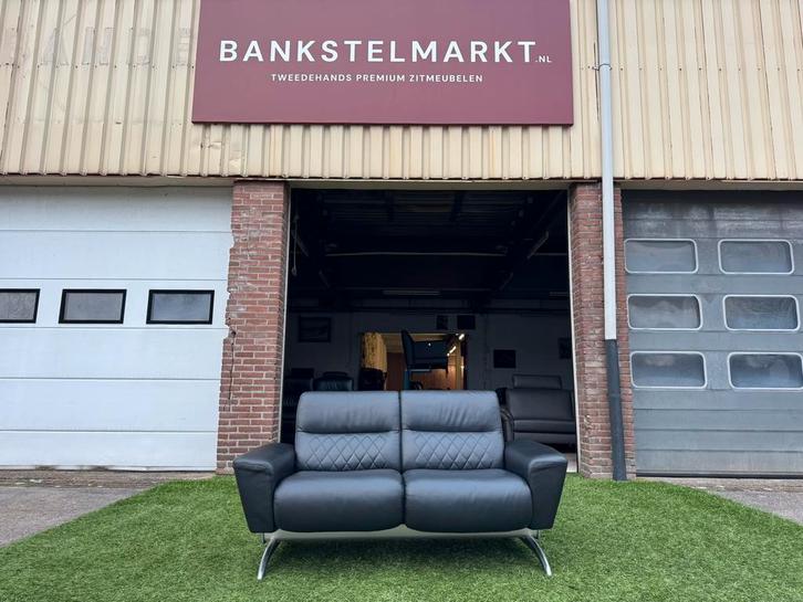 STRESSLESS Stella  bankstel zwart leer design  2 zits bank, Huis en Inrichting, Banken | Bankstellen, Rechte bank, Zo goed als nieuw