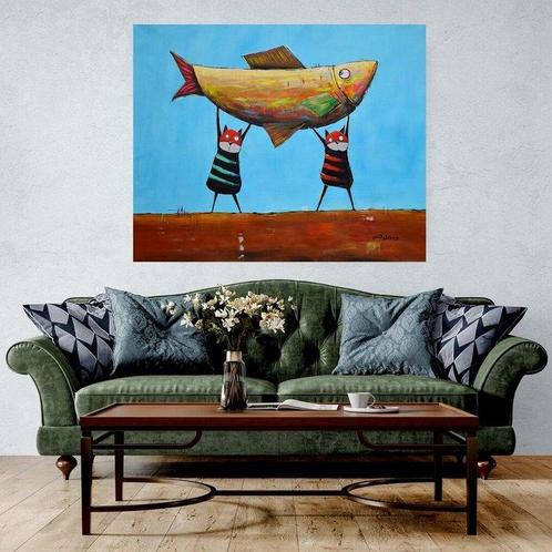 Piotr Piskorz (1979) - Stolen doesnt fat XXL, Antiek en Kunst, Kunst | Schilderijen | Modern