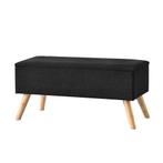 [en.casa] Bankje Salford met opbergruimte 79x39,5x39,5 cm zw, Huis en Inrichting, Banken | Sofa's en Chaises Longues, Nieuw, Verzenden