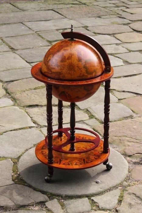 Globe bar - Hars, Hout, Messing, Antiek en Kunst, Curiosa en Brocante