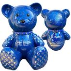 AmsterdamArts - Louis Vuitton blue & silver teddy statue