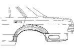 Buiten wielschermrand rechts | Mercedes w126, Nieuw, Ophalen of Verzenden