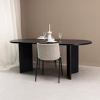 SALE! Ovale Eettafel Nina, 200cm, kleur zwart eiken, Huis en Inrichting, Verzenden, Design, Modern, Nieuw, 50 tot 100 cm