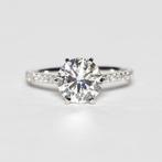 Zonder minimumprijs - Verlovingsring - 14 karaat Witgoud -, Sieraden, Tassen en Uiterlijk, Antieke sieraden