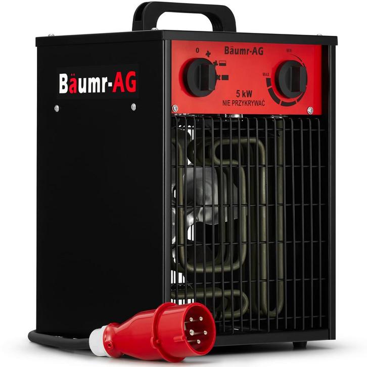 Werkplaatskachel 5 kW - ventilatorkachel met thermostaat, Doe-het-zelf en Verbouw, Verwarming en Radiatoren, Nieuw, Ophalen of Verzenden