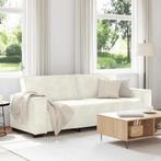 vidaXL Driezitsbank 180 cm fluweel crèmekleurig, Huis en Inrichting, Banken | Bankstellen, Verzenden, Nieuw, Driepersoons, Stof