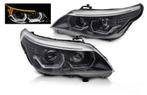 3D LED Angel Eyes koplampen Black geschikt voor BMW E60 E61, Auto-onderdelen, Verlichting, Verzenden, Nieuw, Universele onderdelen