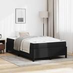 vidaXL Bedframe met matras met matras Zwart 120 x 190 cm, Verzenden, Nieuw, Zwart, Overige materialen