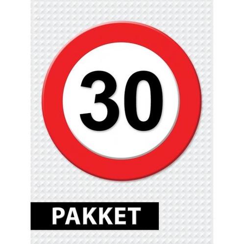 Verkeersbord  30 jaar versiering pakket - 30 jaar versiering, Hobby en Vrije tijd, Feestartikelen, Verzenden