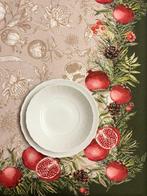 Elegante kersttafelkleed met granaatappels - Meubelstof -, Diversen, Kerst, Nieuw