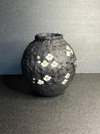 Vaas - Klei, Banko Ware Vaas met Stone Bubble Glaze en