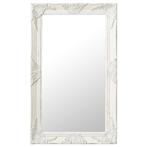 vidaXL Wandspiegel barok stijl 50x80 cm wit, Verzenden, Nieuw
