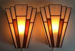 Wandlamp (2) - Glas - Art Deco stijl, Antiek en Kunst