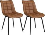 WOLTU 2 Eetkamerstoelen - Kunstleer - Metalen poten, Verzenden, Nieuw